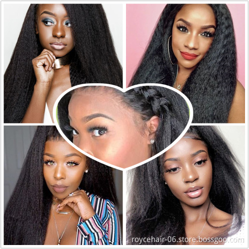 10a Wholesale Cheap Cuticle Aligned Virgin Mongolian Human Hair Lace Frontal Afro Kinky Straight Curly Wig